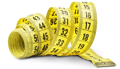 Yellow curly measuring tape