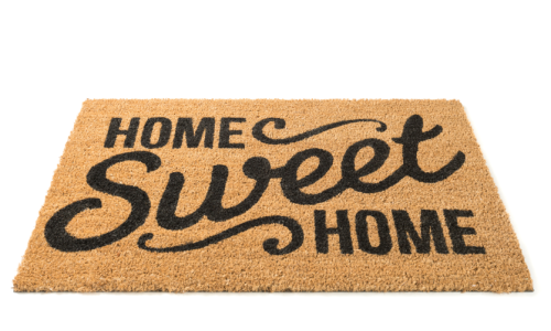 Brown welcome Home Sweet Home mat